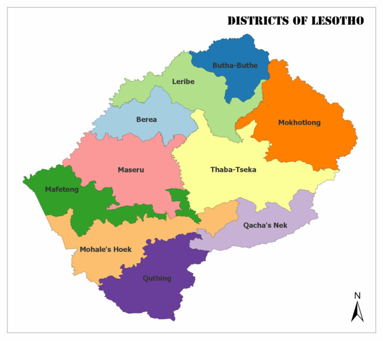 Lesotho districts